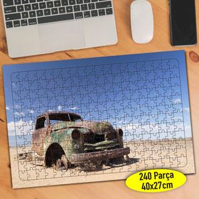 113214562 Terk Edilmiş Eski Hurda Araba 240 Parça Puzzle Yapboz