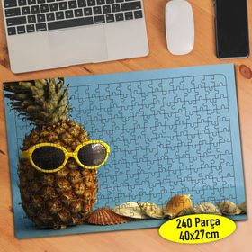 113339142 Gözlüklü Ananas Kafa 240 Parça Puzzle Yapboz