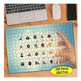 113536419 Sosyal Ağ Bildirim Sembolleri 240 Parça Puzzle Yapboz