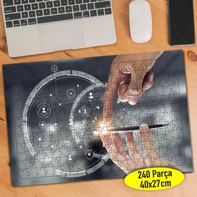113536437 Sosyal Ağ Uzantısı Sembolleri 240 Parça Puzzle Yapboz