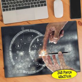 113536437 Sosyal Ağ Uzantısı Sembolleri 240 Parça Puzzle Yapboz