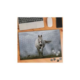 1136093 Beyaz Kuğu Görkemli At 240 Parça Puzzle Yapboz