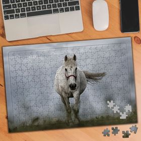 1136093 Beyaz Kuğu Görkemli At 240 Parça Puzzle Yapboz