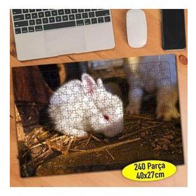 113702905 Kırmızı Gözlü Sevimli Tavşan 240 Parça Puzzle Yapboz
