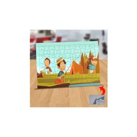 114224 Kamp Yapan Sevimli Çocuklar 99 Parça Puzzle Yapboz Tablo