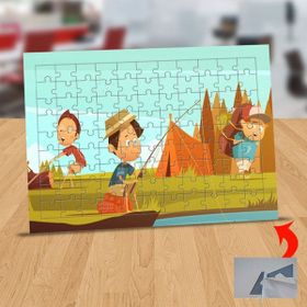 114224 Kamp Yapan Sevimli Çocuklar 99 Parça Puzzle Yapboz Tablo