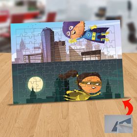 115221 Gece Ve Gündüz Kahramanları 99 Parça Puzzle Yapboz Tablo