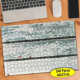 115482876 Boyası Çatlamış Tahta Dokusu 240 Parça Puzzle Yapboz