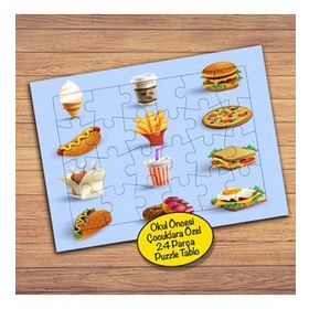 11658 Fast Food Yiyecekler 24 Parça Çocuklara Özel Yapboz Tablo