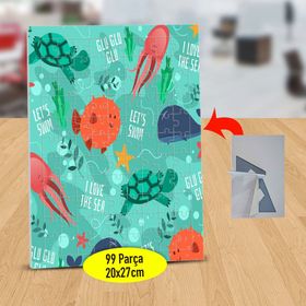 117 Deniz Altında Yaşayan Varlıklar 99 Parça Puzzle Yapboz Tablo