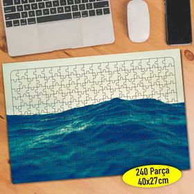 1175 Gün Batımında Mavi Deniz Manzarası 240 Parça Puzzle Yapboz
