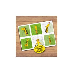 117PZ Eğlenen Zürafa Çocuklara Özel Puzzle Yapboz Tablo