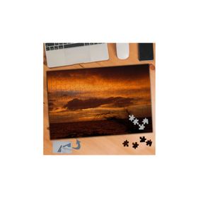 118 Sarı Toz Bulutları Doğa Manzarası 240 Parça Puzzle Yapboz Tablo