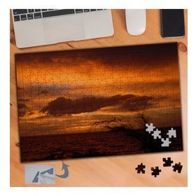 118 Sarı Toz Bulutları Doğa Manzarası 240 Parça Puzzle Yapboz Tablo