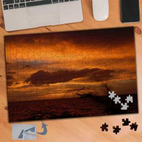 118 Sarı Toz Bulutları Doğa Manzarası 240 Parça Puzzle Yapboz Tablo