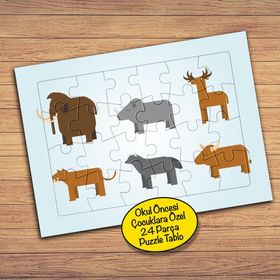 118PZ Büyük Hayvanlar Fil Çocuklara Özel Puzzle Yapboz Tablo
