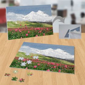 11903116 Karlı Dağ Çiçek Bahçesi Doğa 99 Parça Puzzle Yapboz Tablo