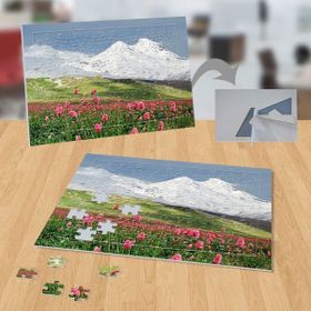 11903116 Karlı Dağ Çiçek Bahçesi Doğa 99 Parça Puzzle Yapboz Tablo