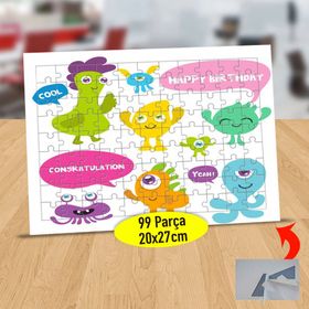 1195176 Konuşan Sevimli Canavarlar 99 Parça Puzzle Yapboz Tablo