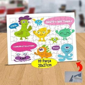 1195176 Konuşan Sevimli Canavarlar 99 Parça Puzzle Yapboz Tablo