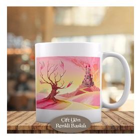 1196-538 Pembe Renkli Şato Yolu Kupa Bardak