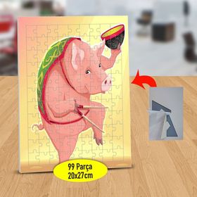 1196273 Suşi Yapan Domuz 99 Parça Puzzle Yapboz Tablo