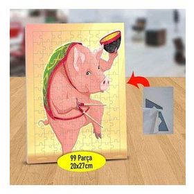 1196273 Suşi Yapan Domuz 99 Parça Puzzle Yapboz Tablo
