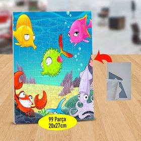 1196320 Neşeli Deniz Canlıları 99 Parça Puzzle Yapboz Tablo