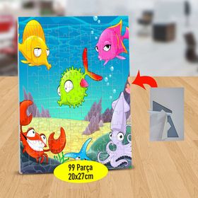 1196320 Neşeli Deniz Canlıları 99 Parça Puzzle Yapboz Tablo