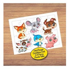 1196455 Anime Hayvanlar 24 Parça Çocuklara Özel Yapboz Tablo