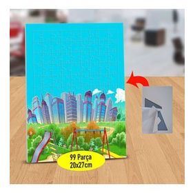 1196463 Parkın Ardında Binalar 99 Parça Puzzle Yapboz Tablo