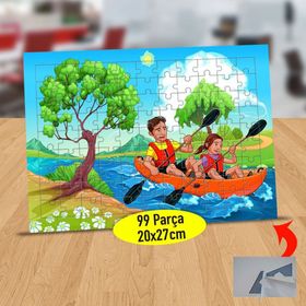 1196523 Baba Ve Kızın Kürek Çekmesi 99 Parça Puzzle Yapboz Tablo