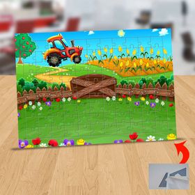 1196527 Bahçeli Yolda Traktör 99 Parça Puzzle Yapboz Tablo
