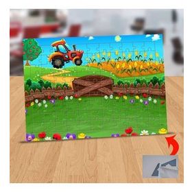 1196527 Bahçeli Yolda Traktör 99 Parça Puzzle Yapboz Tablo