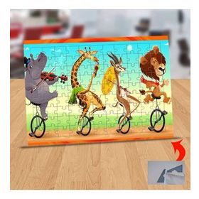 1196529 Bisiklet Süren Hayvanlar 99 Parça Puzzle Yapboz Tablo