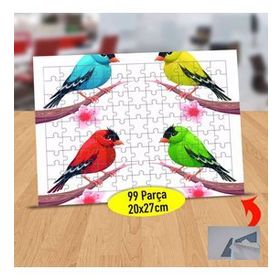 1196536 Daldaki Renkli Kuşlar 99 Parça Puzzle Yapboz Tablo