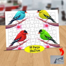 1196536 Daldaki Renkli Kuşlar 99 Parça Puzzle Yapboz Tablo