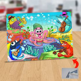 1196587 Müzik Yapan Deniz Canlıları 99 Parça Puzzle Yapboz Tablo