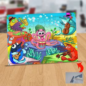 1196587 Müzik Yapan Deniz Canlıları 99 Parça Puzzle Yapboz Tablo