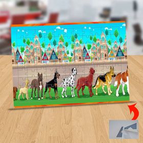 1196664 Sıraya Geçen Köpekler 99 Parça Puzzle Yapboz Tablo