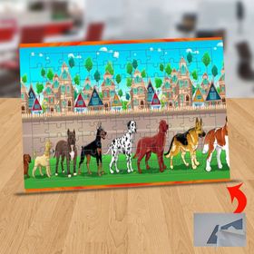 1196664 Sıraya Geçen Köpekler 99 Parça Puzzle Yapboz Tablo