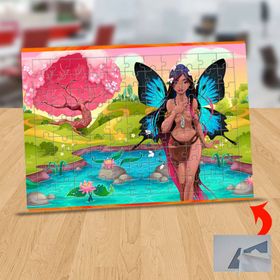1196666 Kelebek Kanatlı Kız 99 Parça Puzzle Yapboz Tablo