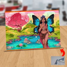 1196666 Kelebek Kanatlı Kız 99 Parça Puzzle Yapboz Tablo