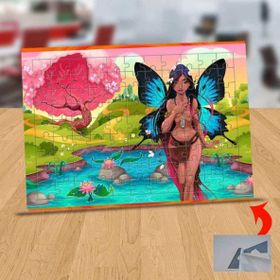 1196666 Kelebek Kanatlı Kız 99 Parça Puzzle Yapboz Tablo