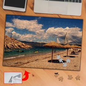 1197567 Kumsalda Hasır Şemsiyeler 240 Parça Puzzle Yapboz Tablo