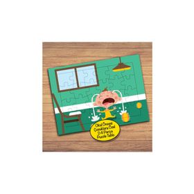 119PZ Evde Ağlayan Bebek Çocuklara Özel Puzzle Yapboz Tablo