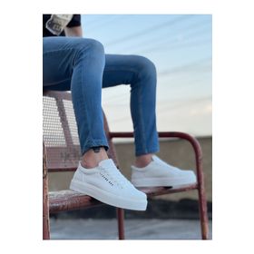 11boa BA0104 Bağcıklı Beyaz Cilt Deri Klasik Erkek Spor Ayakkabı