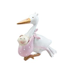 12 Adet Bebek Taşıyan Leylek Biblo