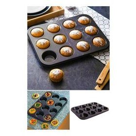 12 Bölmeli Metal Muffin Kek Kalıbı