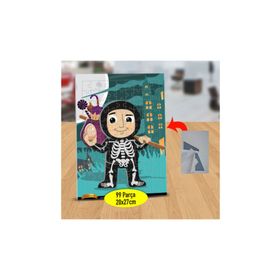 12 Halloween İskelet Kostümlü Adam 99 Parça Puzzle Yapboz Tablo